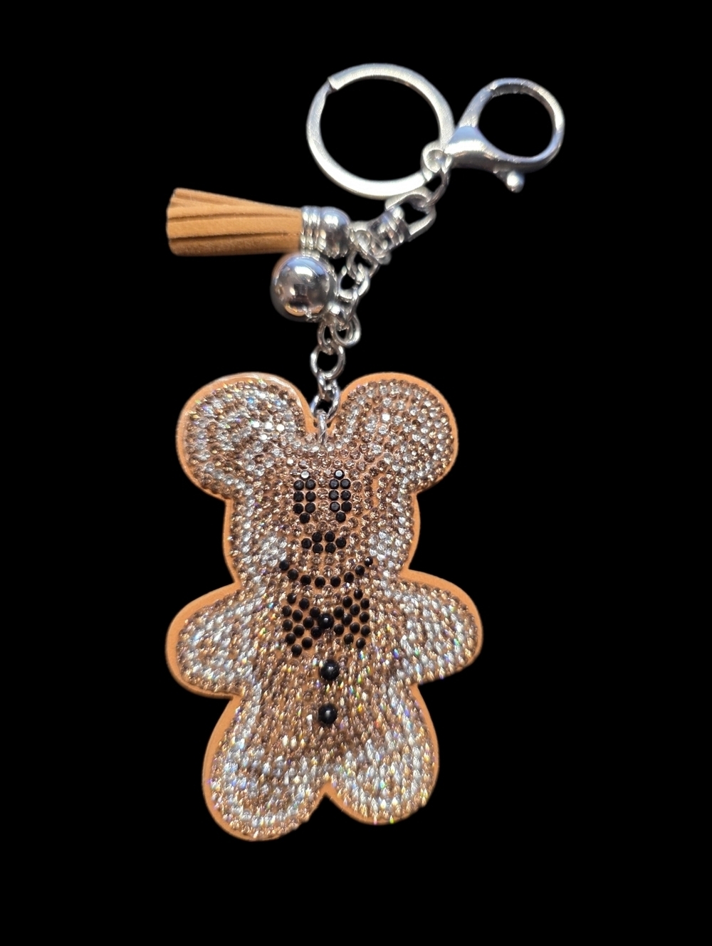 Sparkling Gingerbread Bag Charm Keychain